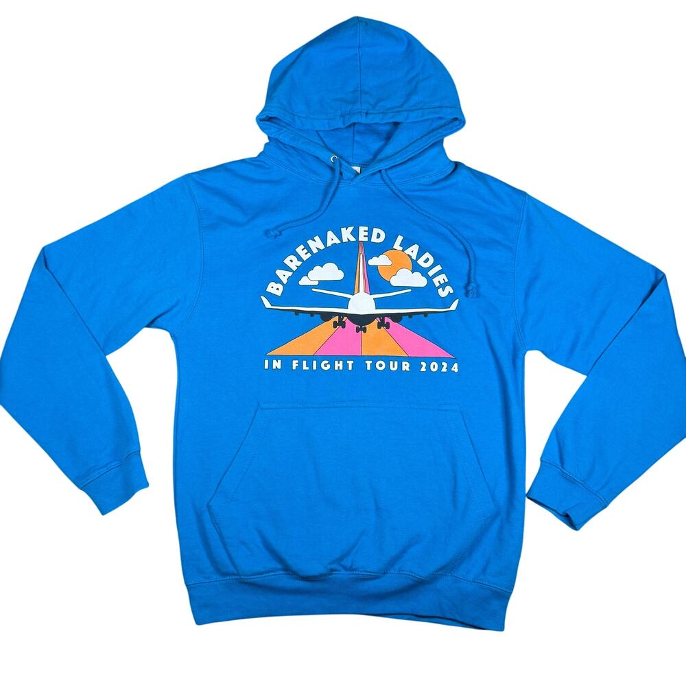 Barenaked Ladies In Flight Tour 2024 Hoodie Blue Official Merchandise Size Small